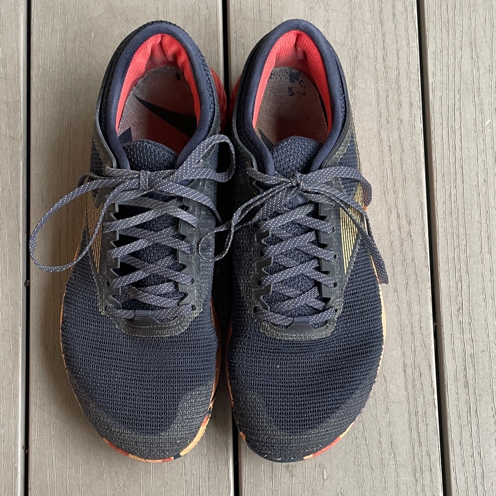 Reebok Crossfit Metcon Flexweave Stretch Navy and Orange Athletic Shoes
